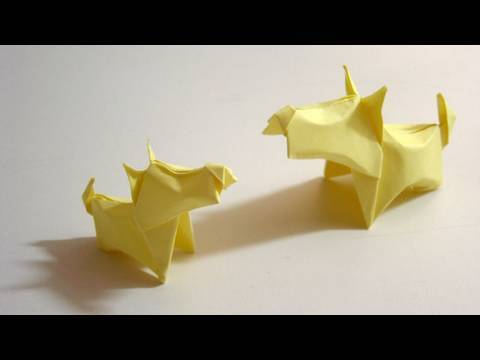 DOG, PUPPY ORIGAMI VIDEO, PICTURES, PHOTOS, INSTRUCTIONS