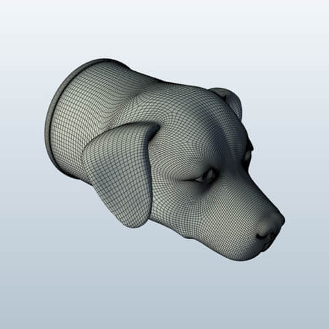 Dog Head Model 3D