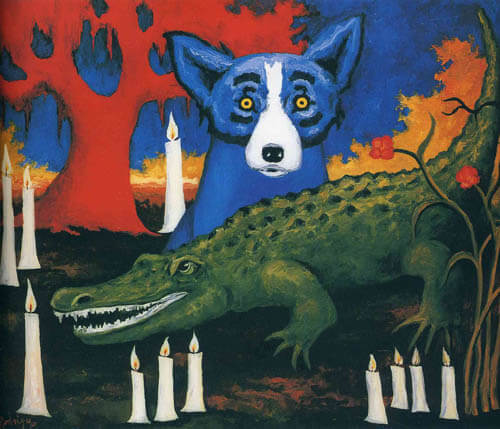 DOG ART, DRAWINGS, PAINT by George Rodrigue