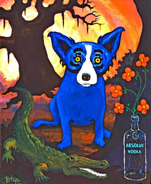 DOG ART, DRAWINGS, PAINT by George Rodrigue