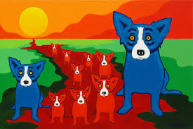 DOG ART, DRAWINGS, PAINT by George Rodrigue