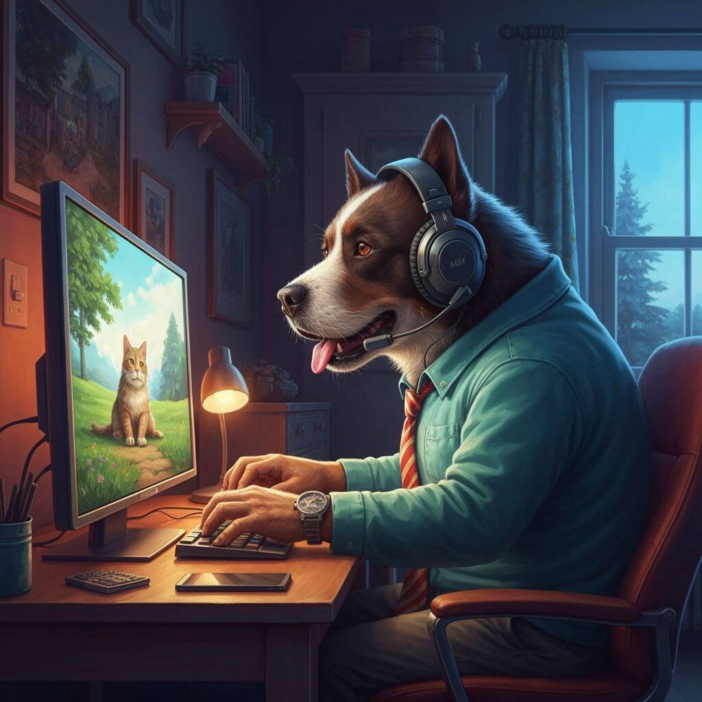 DOG ART AI GENERATED GALLERY