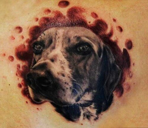 DOG TATTOO DESIGNS - AMAZING, STUNNING, WONDERFUL, 3D, COLORIFIC, ART, PORTRAITS, INK, PERMANENT, DOG TATTOOS FOR MAN & WOMAN