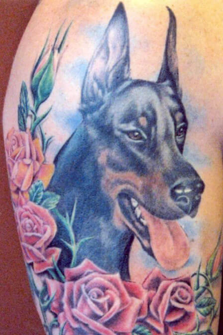 DOG TATTOO DESIGNS and IDEAS - AMAZING, STUNNING, WONDERFUL, 3D, COLORIFIC, ART, PORTRAITS, INK, PERMANENT, DOG TATTOOS FOR MAN & WOMAN