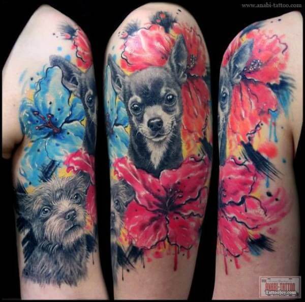 BEST CHIHUAHUA DOG TATTOO DESIGNS