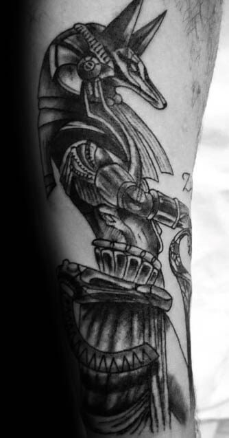 ANCIENT ANUBIS MYTHOLOGICAL DOG TATTOO DESIGNS