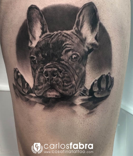 DOG TATTOO DESIGNS - AMAZING, STUNNING, WONDERFUL, 3D, COLORIFIC, ART, PORTRAITS, INK, PERMANENT, DOG TATTOOS FOR MAN & WOMAN