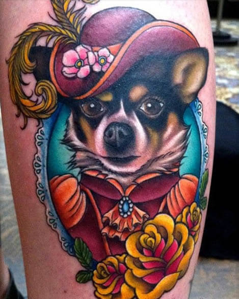 BEST CHIHUAHUA DOG TATTOO DESIGNS