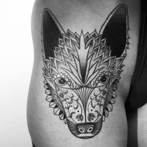 BEST GEOMETRIC DOG & PUPPY TATTOO DESIGNS