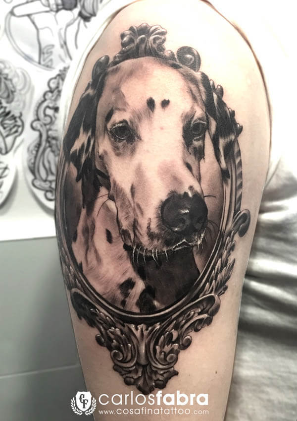 BEST PORTRAIT DOG TATTOO DESIGNS