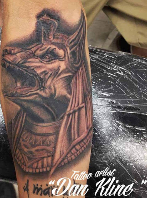 ANCIENT ANUBIS MYTHOLOGICAL DOG TATTOO DESIGNS