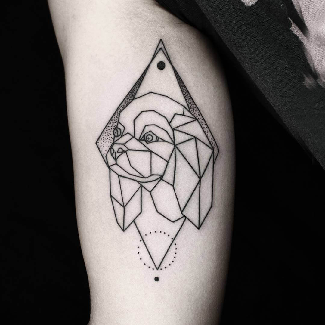 BEST GEOMETRIC DOG & PUPPY TATTOO DESIGNS