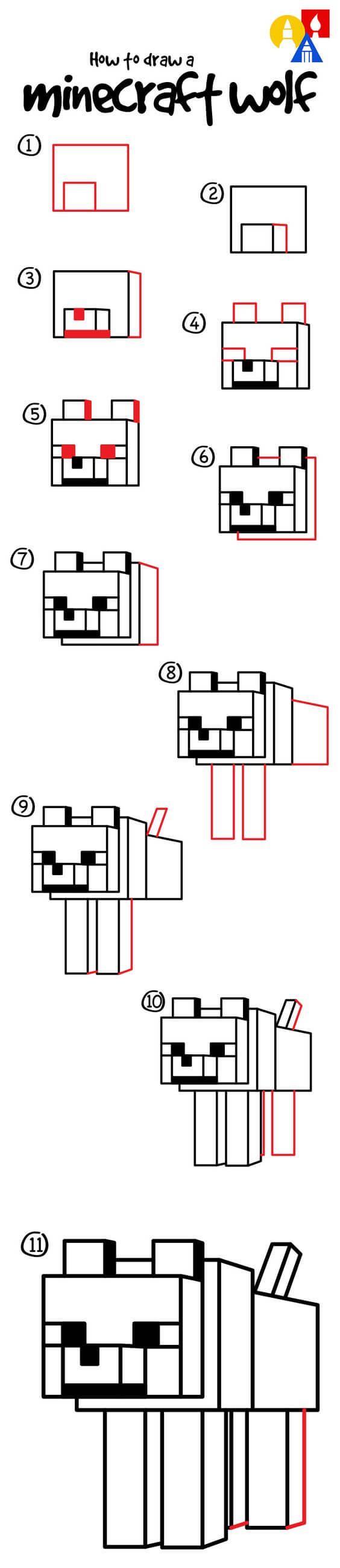 Minecraft Dog Wolf - How to make