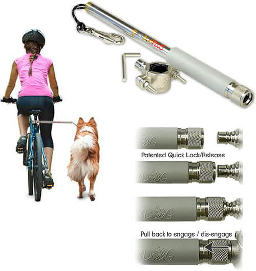 Dog leash holder for bike hotsell