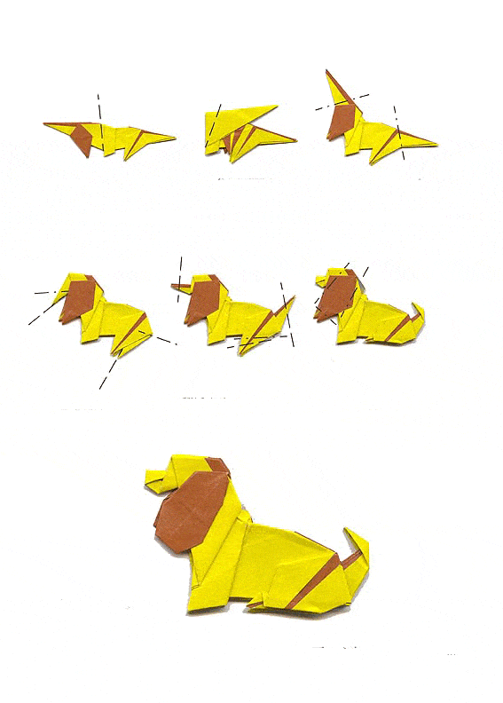 Dog Origami Making Instructions