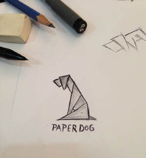 Dog Origami Logo Design