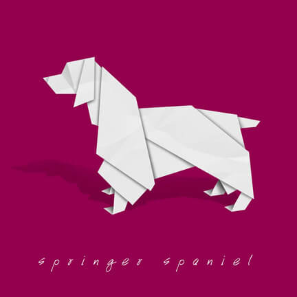 Dog and Puppy Origami Logo Design