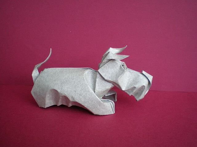 Dog and Puppy Origami Tutorials, Photos, How to make origami dog and puppy