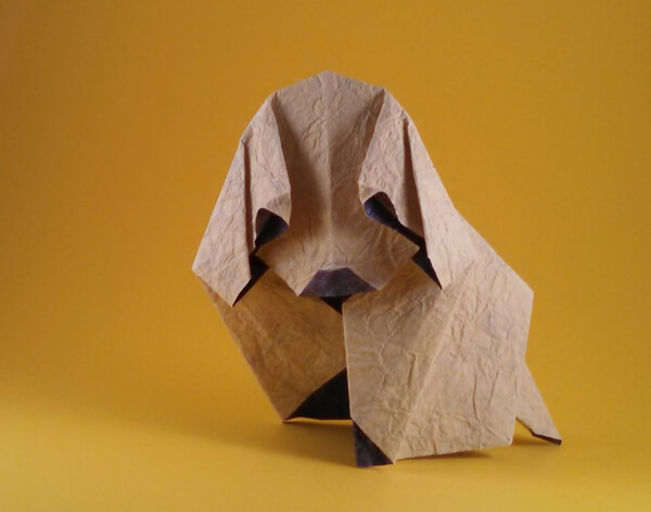 Puppy by Akira Yoshizawa (Press to Buy online this Origami Dog Template)
