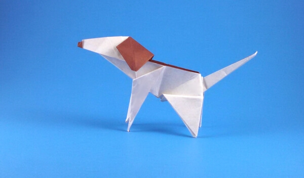 Beagle by Jun Maekawa (Press to Buy online this Origami Dog Template)