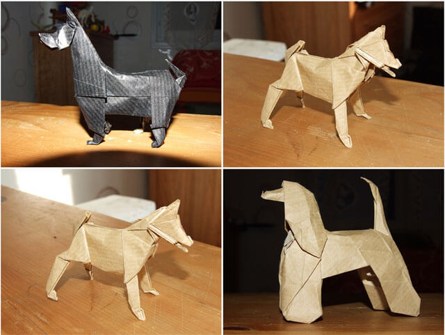 Fold Origami Dogs, Origami Puppies - This Origami (c) by ERIC VIGIER