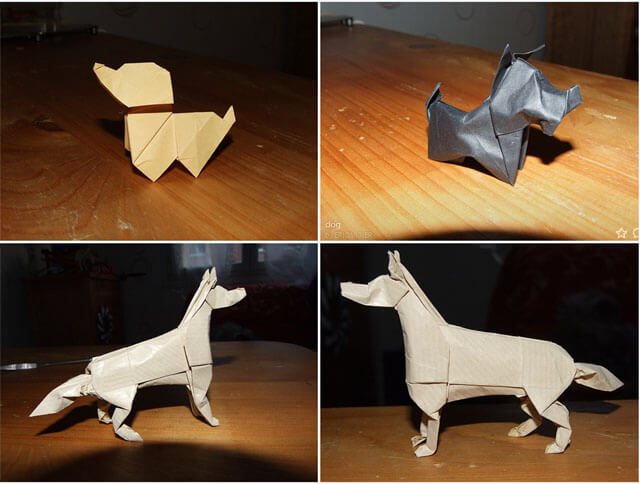 Fold Origami Dogs, Origami Puppies - This Origami (c) by ERIC VIGIER