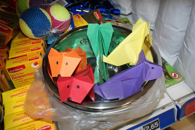 Dog Origami Faces Record