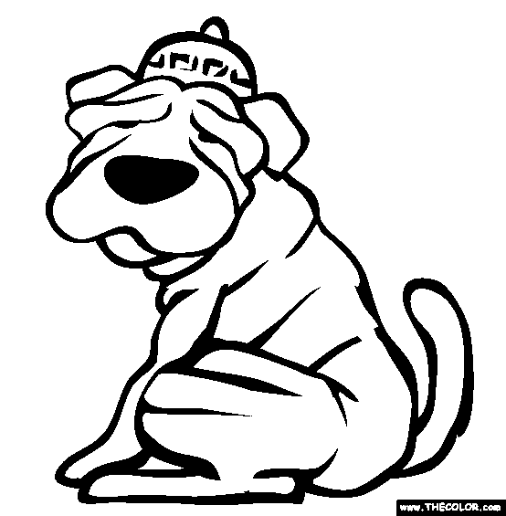 DOG COLORING FREE TEMPLATES