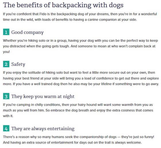 DOG HIKING, HIKING WITH YOUR DOG - BACKPACKING WITH YOUR DOG