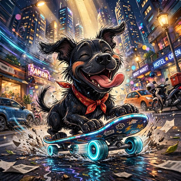 DIGITAL DOG ART AI GENERATED GALLERY