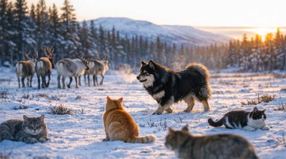 CAT-FRIENDLY DOG BREEDS - FINNISH LAPPHUND