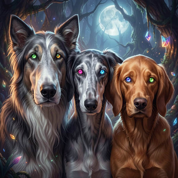 DIGITAL DOG ART AI GENERATED GALLERY