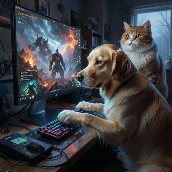 DIGITAL DOG ART AI GENERATED GALLERY