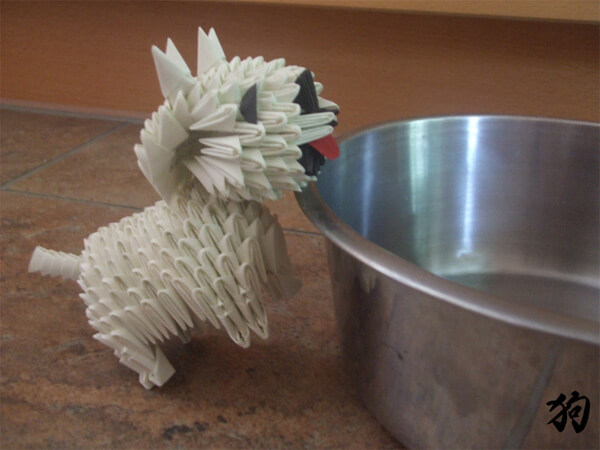 Dog and Puppy Origami Tutorials, Photos, How to make origami dog and puppy