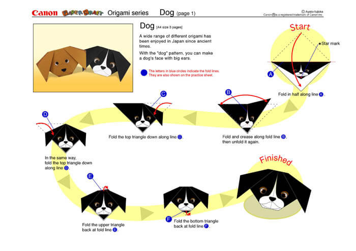 Download Dog Origami Making Instruction - PDF