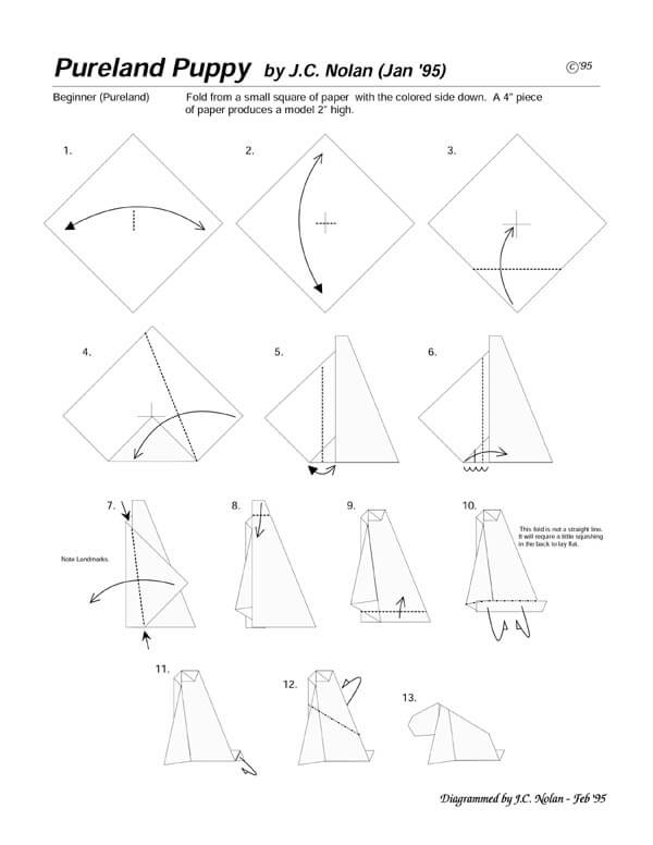 Download Dog Origami Making Instruction - PDF
